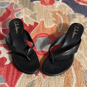 Cole Haan leather wedge flip flop - women’s size 7